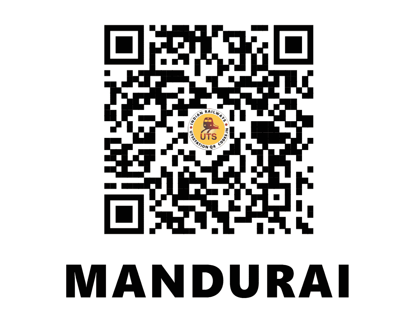 UTS QR Code for MANDURAI - MAND (SR - TAMIL NADU)